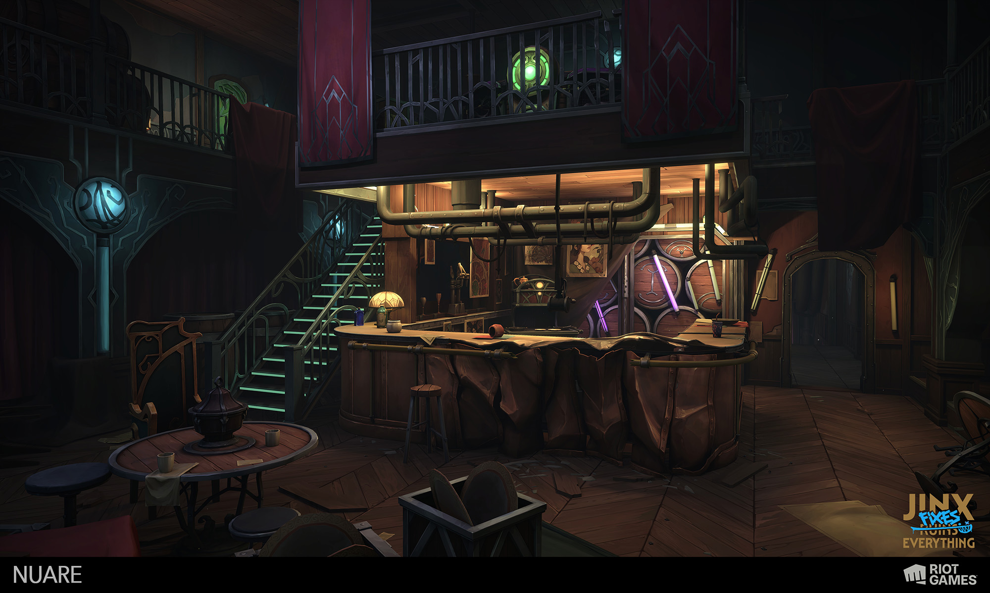 Jinx Fixes Everything Last Drop environment artwork by NUARE