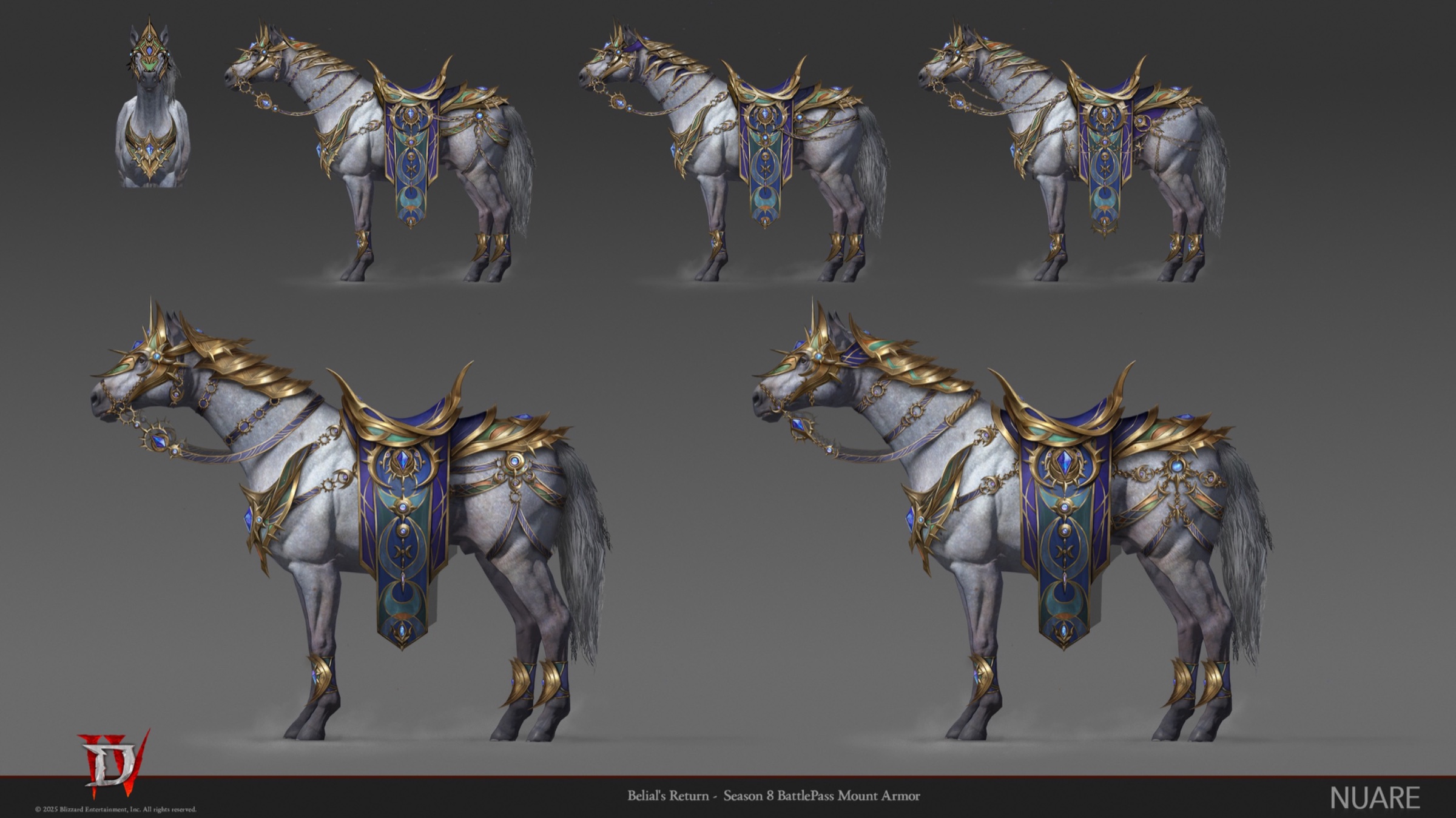 Diablo 4: belials return mount armor variations